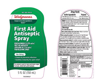 Walgreen First Aid Antiseptic Spray - 79505WAG artwork
